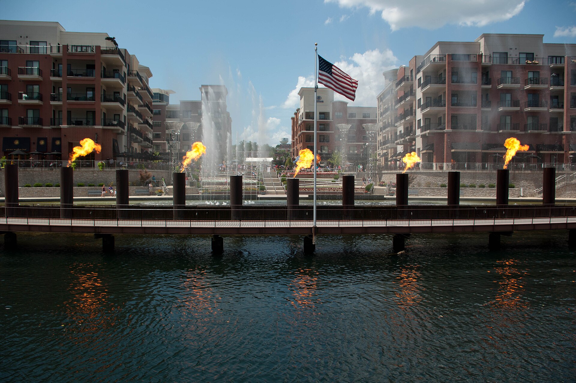 Branson Landing waterfront on Lake Taneycomo, Branson, Missouri