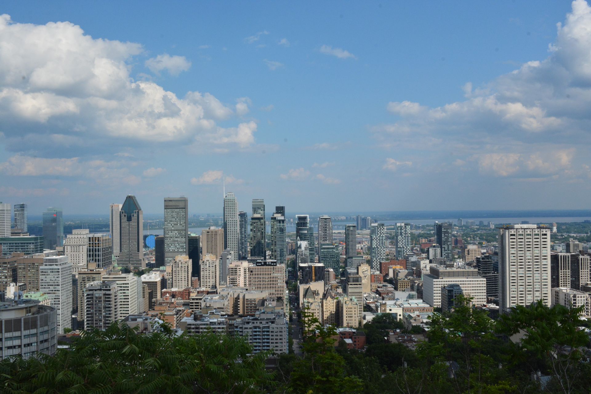 Downtown Montreal skyline seen from Mount Royal