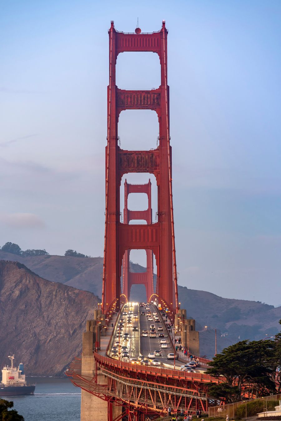 Golden Gate Bridge tower in San Francisco